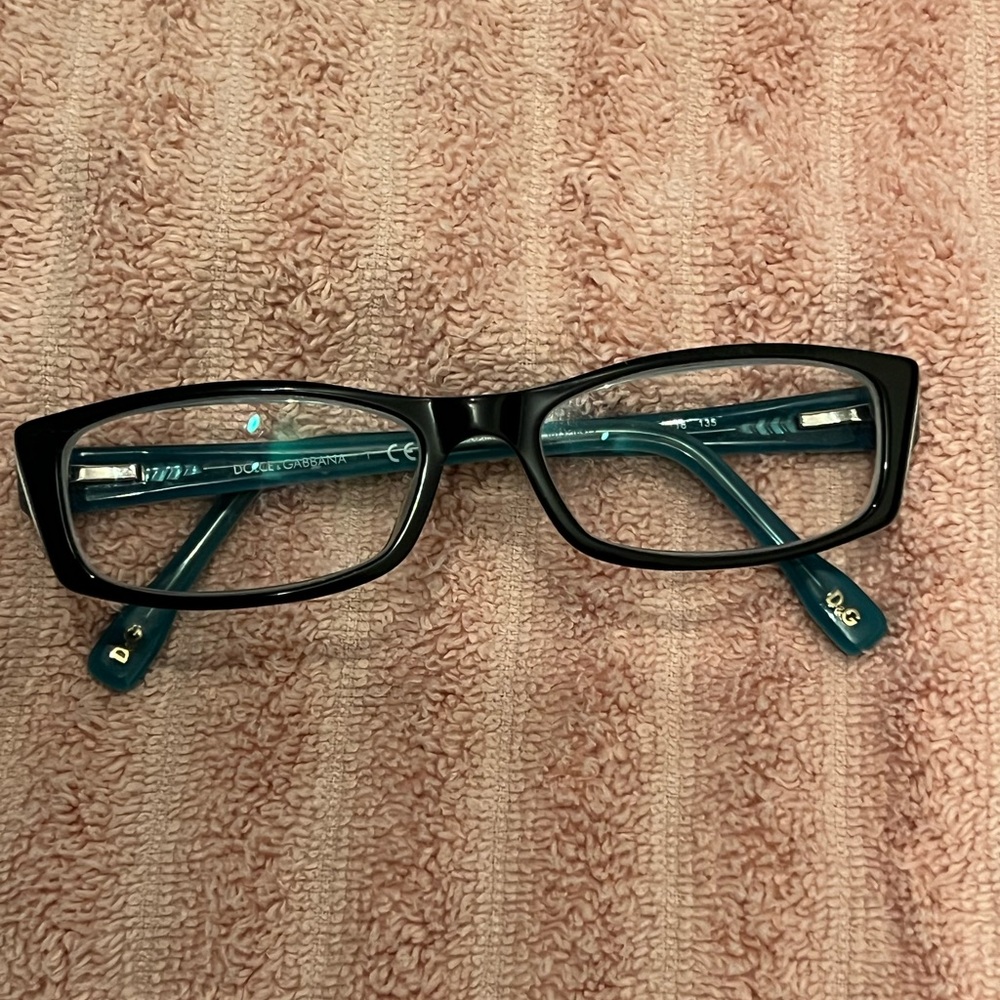 D&G Black and Teal Eyeglasses